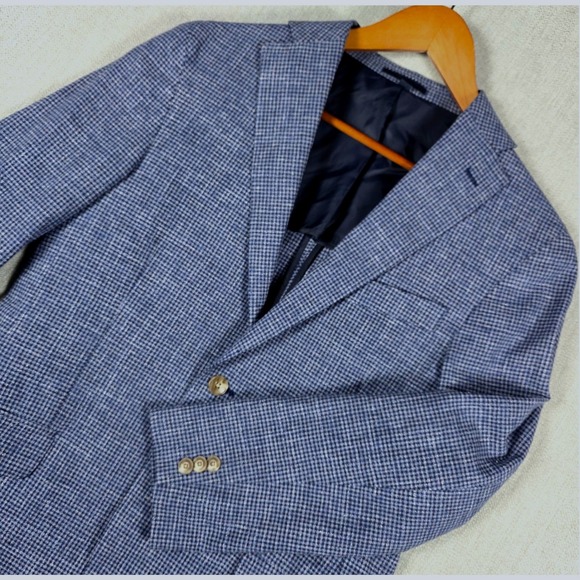 Jos A Bank 1905 38S Cooling Brrr Blazer Angelico Italian Wool Linen Sport Coat